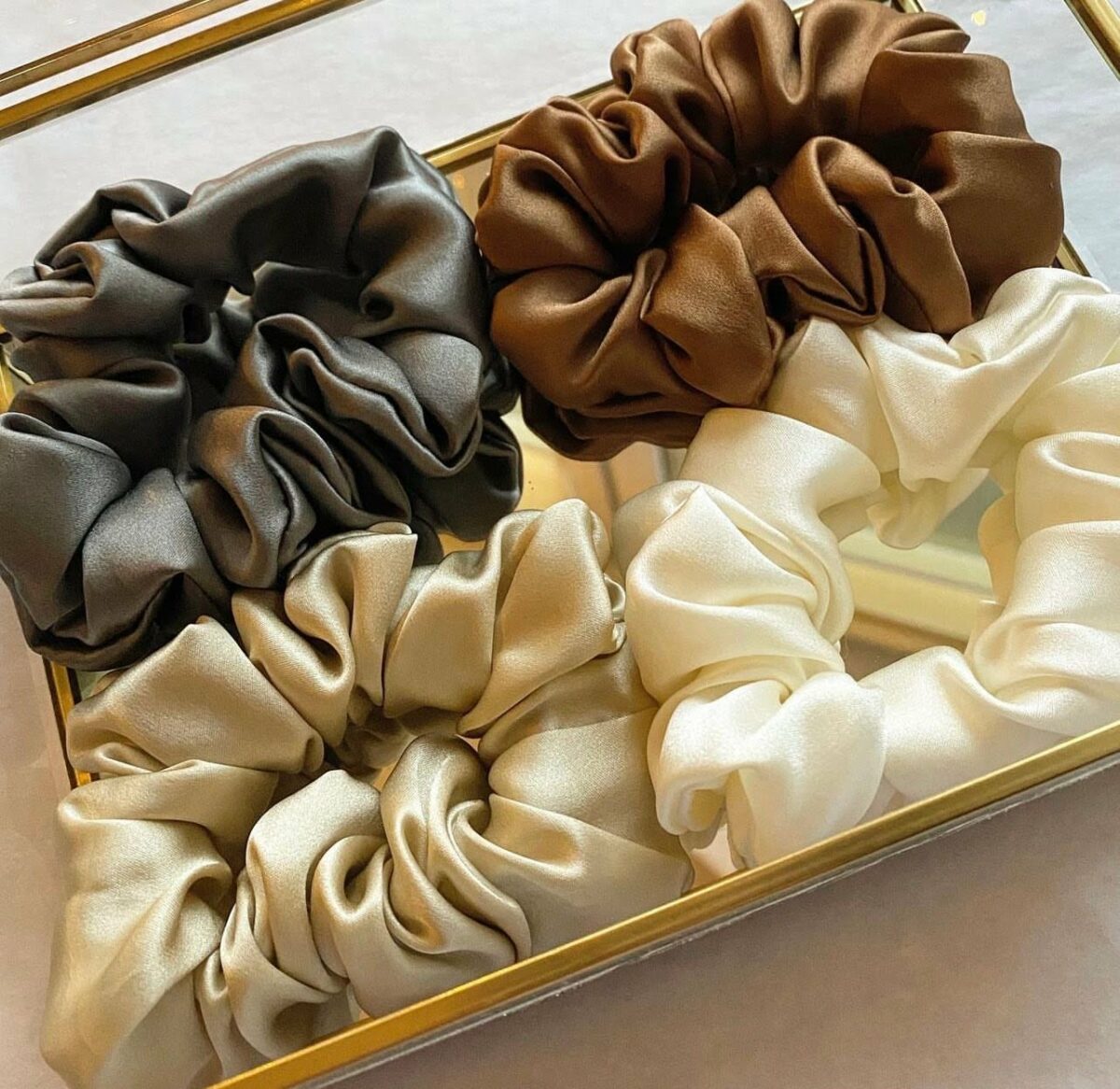 Silk scrunchie large Vanilla