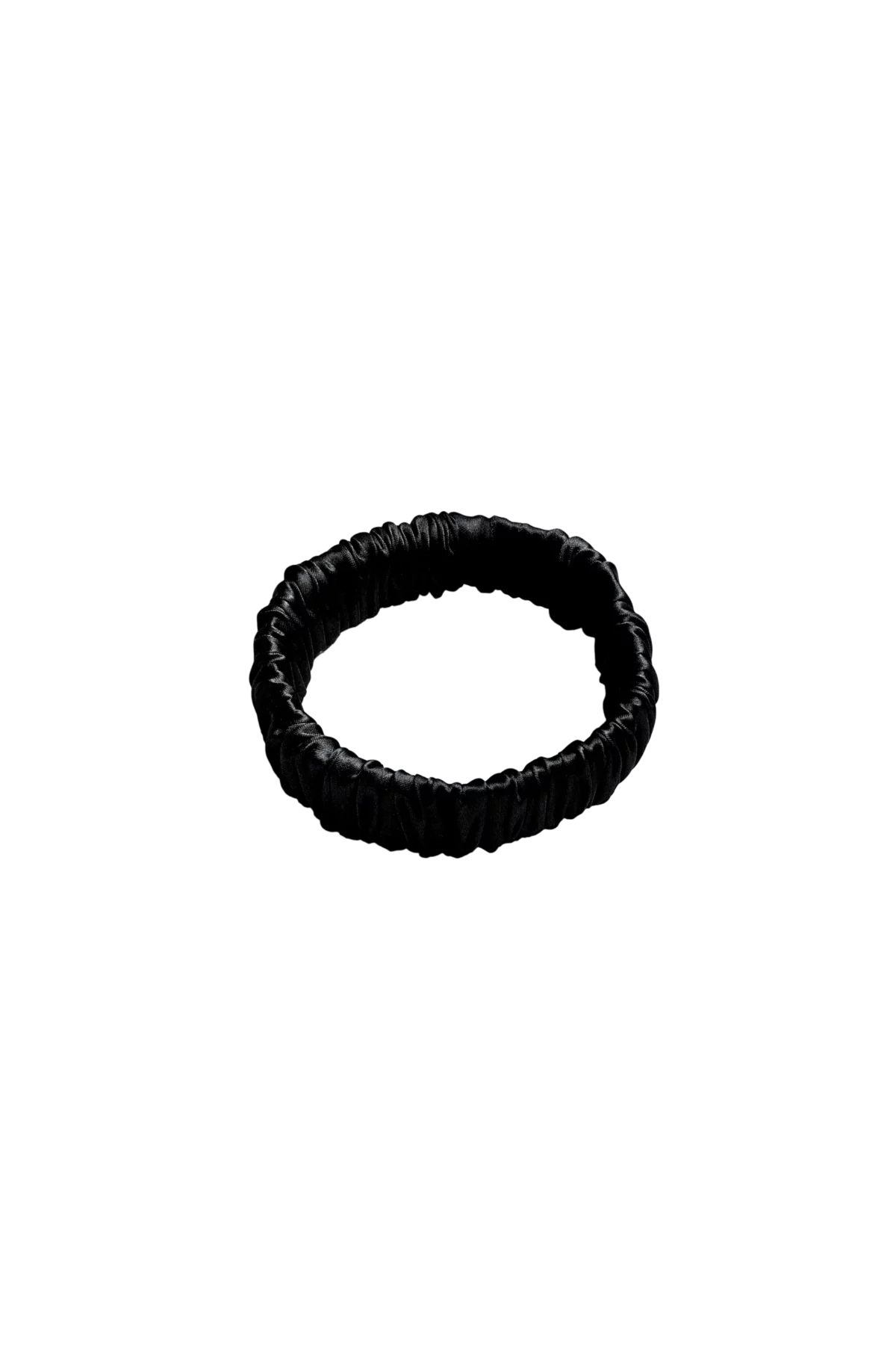 Silk scrunchie medium Deep Black