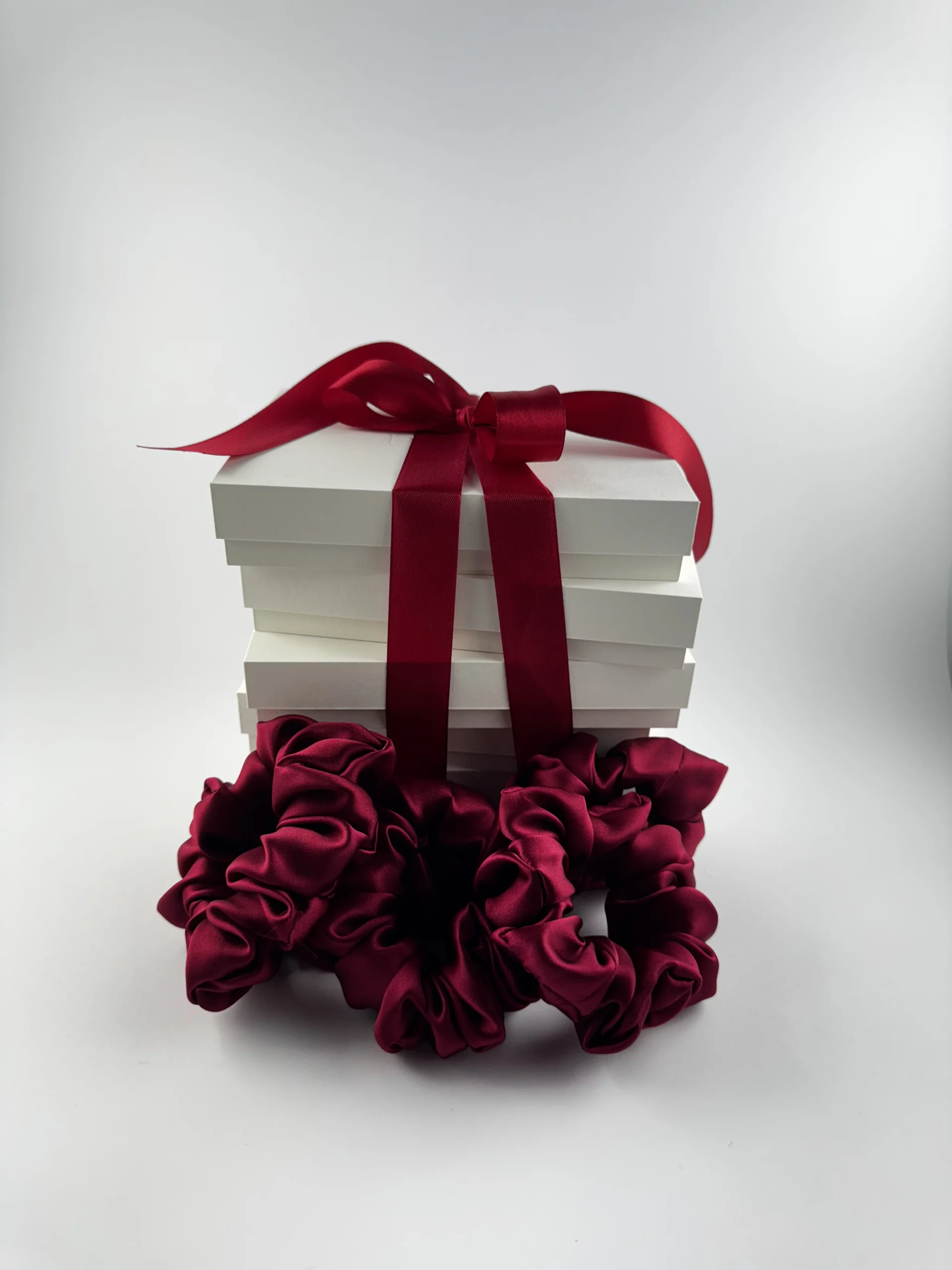 Silk scrunchie large Cherry